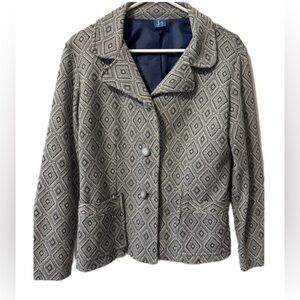Vintage J2 New York Patterned Blazer Jacket Size Medium Retro Career